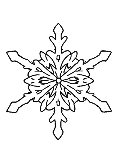 Csillag alakú hópehely — sablon